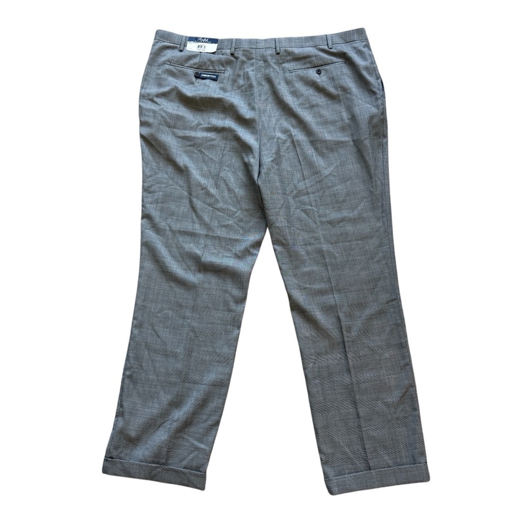Ralph Lauren Men's Big & Tall Dress Pants 50L Flat Front Glen Plaid Wool Blend - Picture 5 of 8